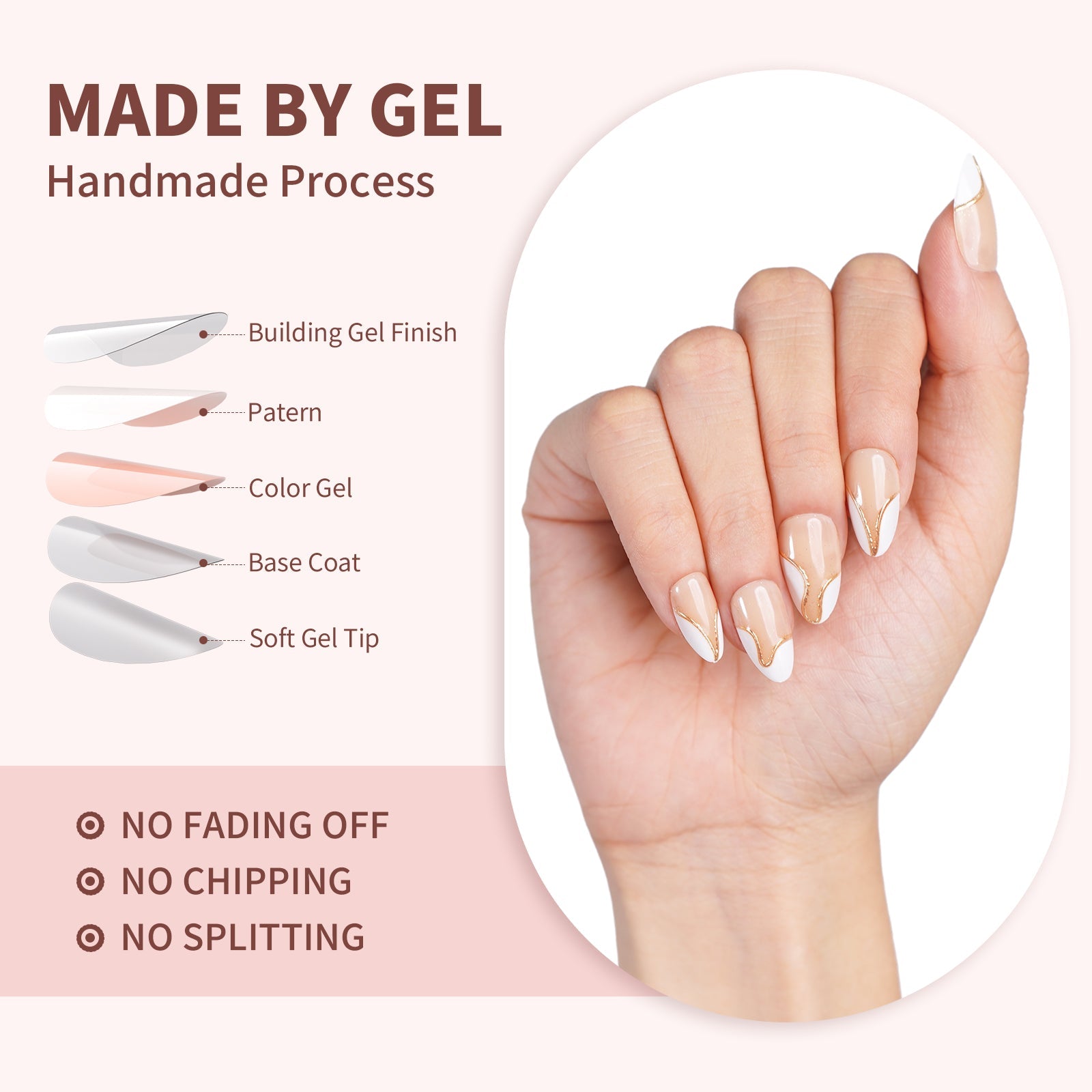 Siva Nail, Golden Flow, 32 pièces à coller pour les fêtes