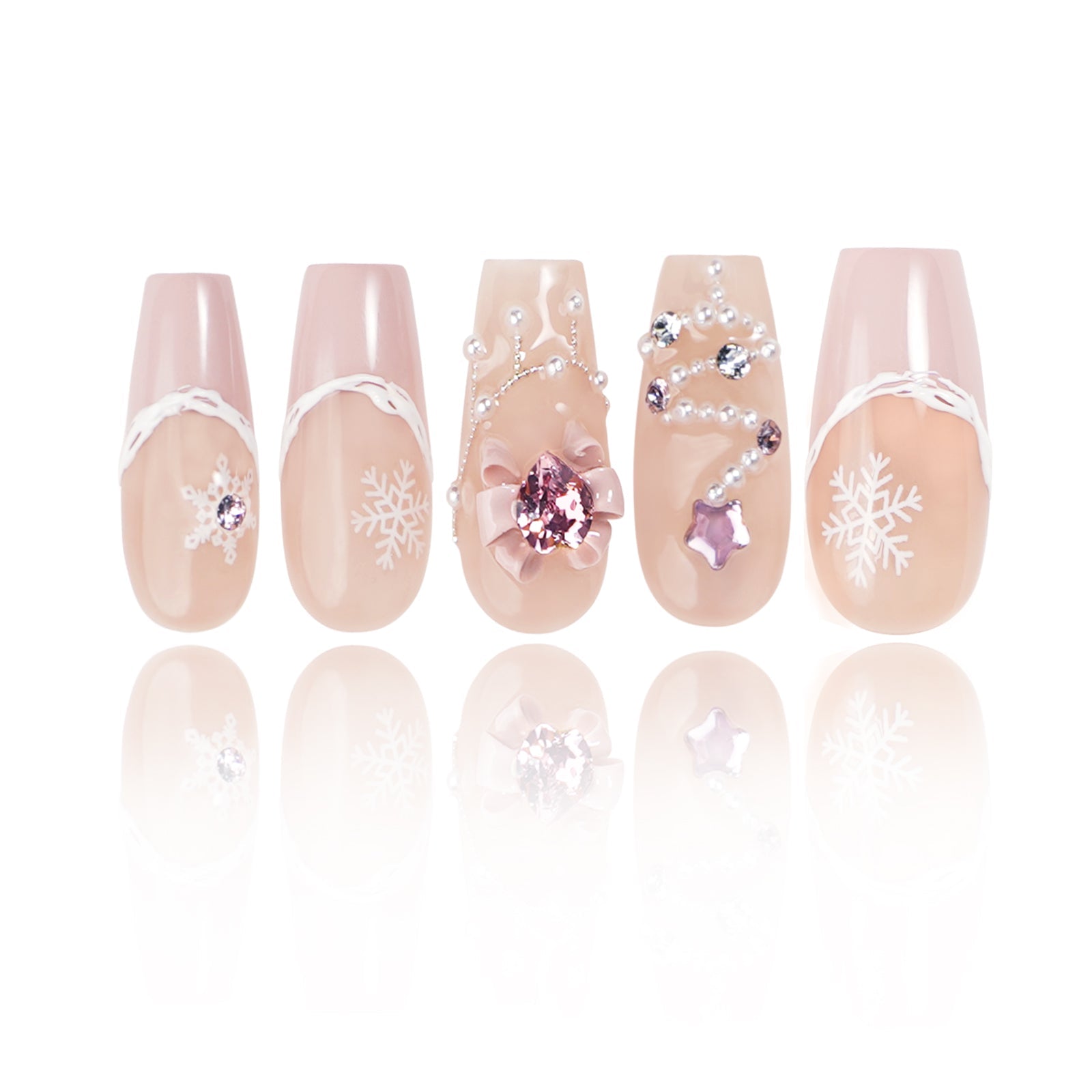 Siva Nail, Winter Glow, Ongles à coller Holiday Luxe