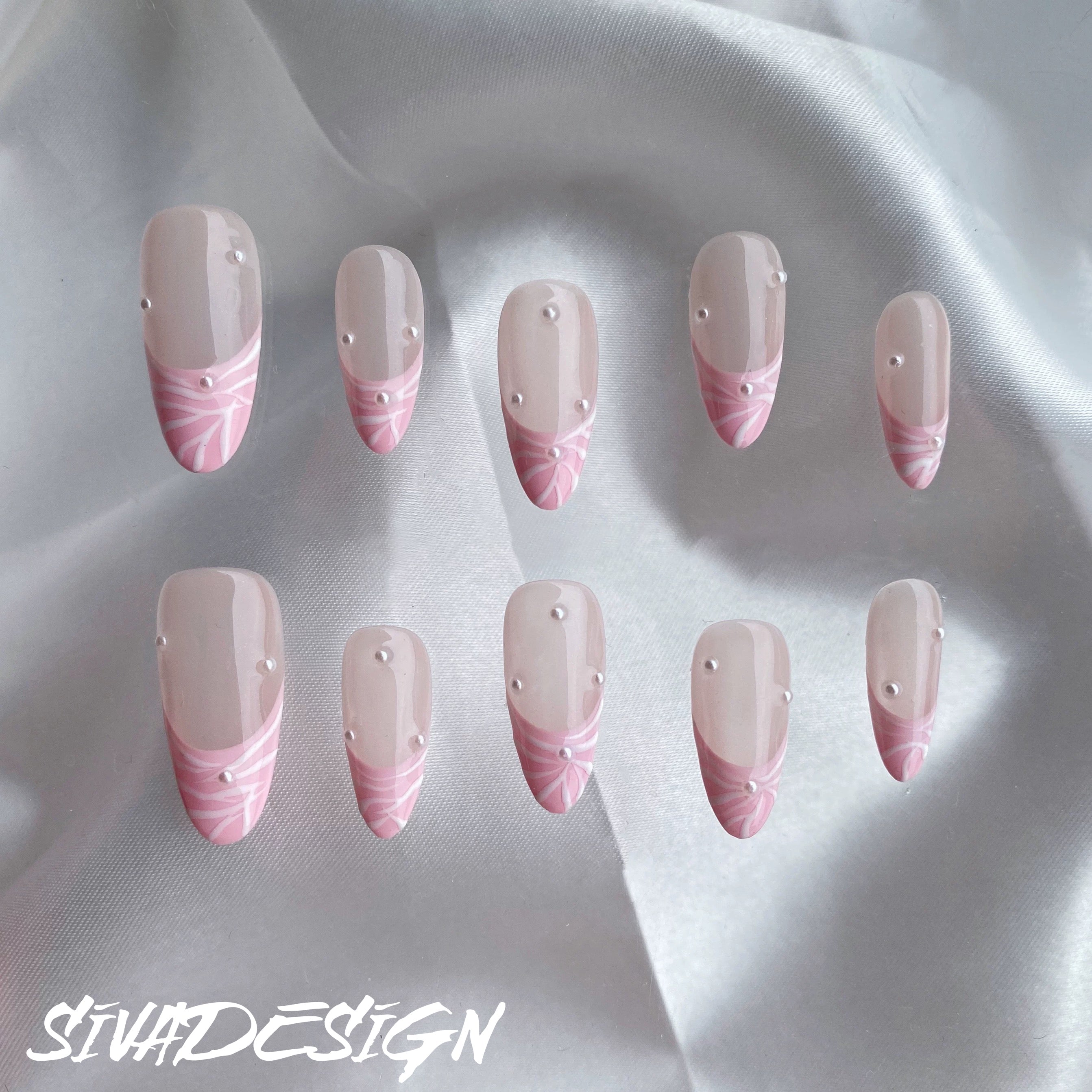 Siva Nail, Ballerina Blush, faux ongles roses style français