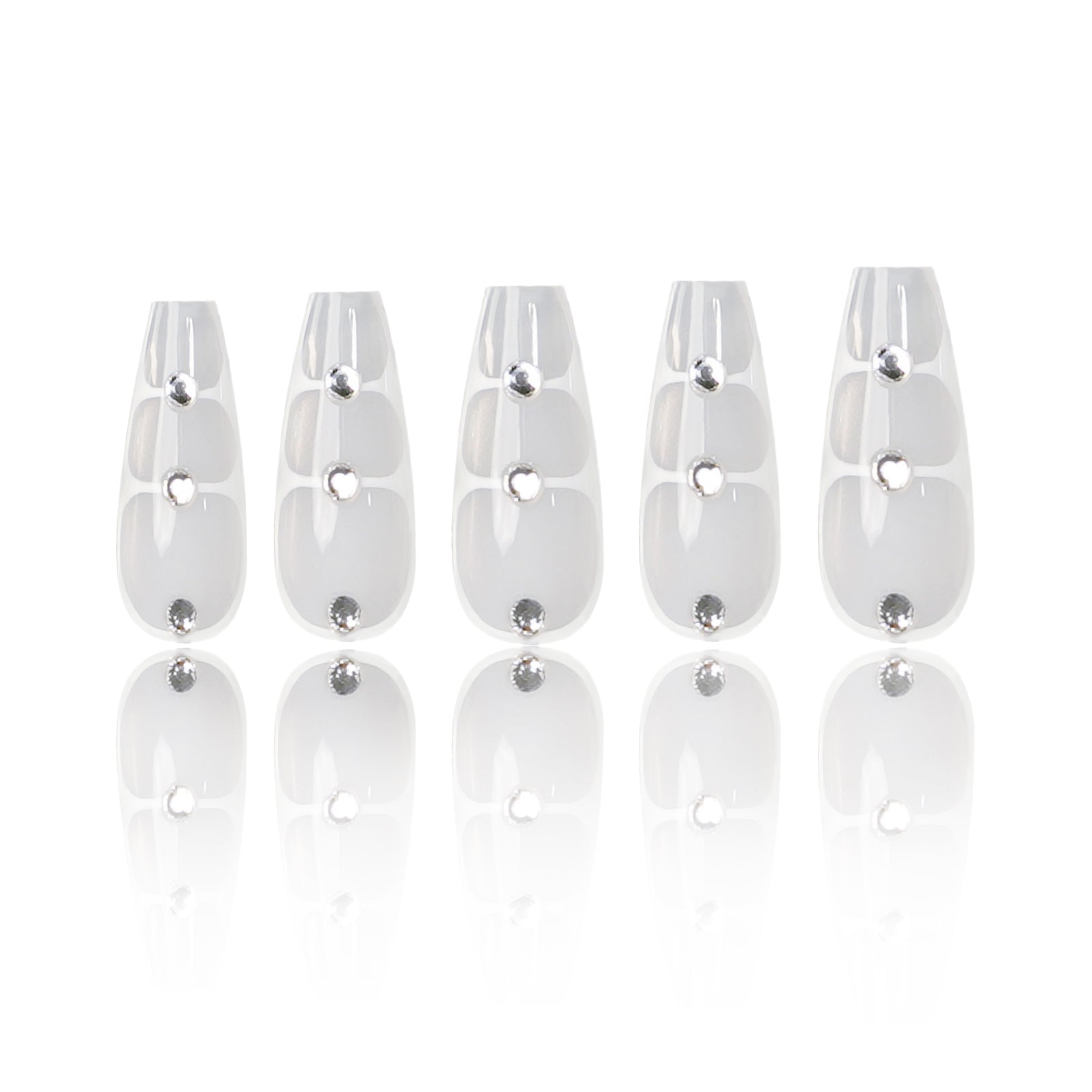 Siva Nail, Crystal Cascade, Glam Style Handmade Press on Nails