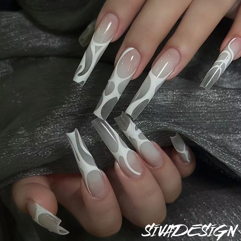 Siva Nail, Plush Boundary, ongles à coller faits main de style minimaliste