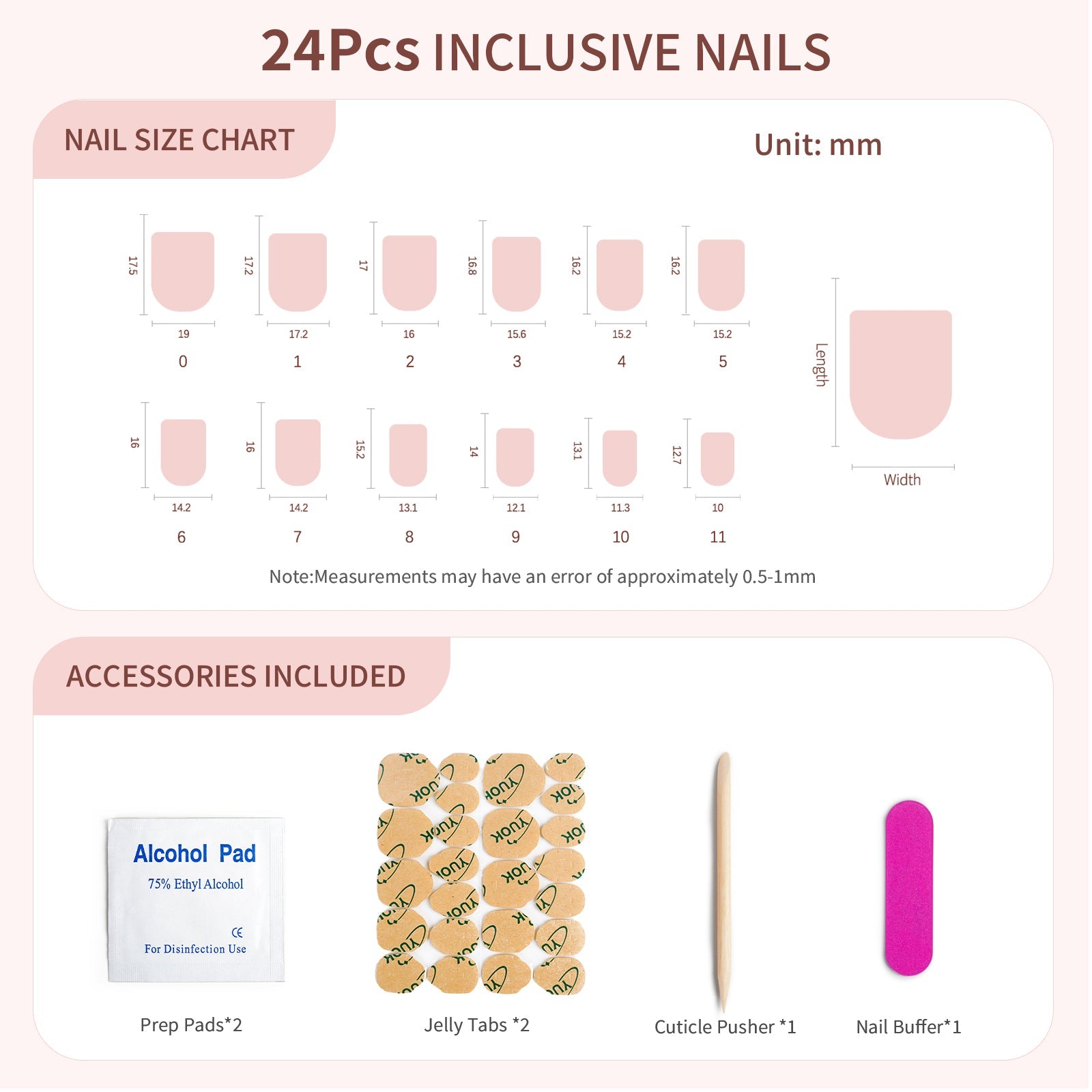 Siva Nail, branche d'or, 24 pièces de faux ongles botaniques