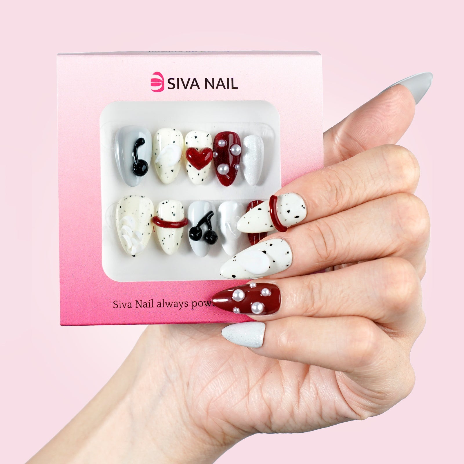 Siva Nail, Sweet Reverie, faux ongles pour la Saint-Valentin