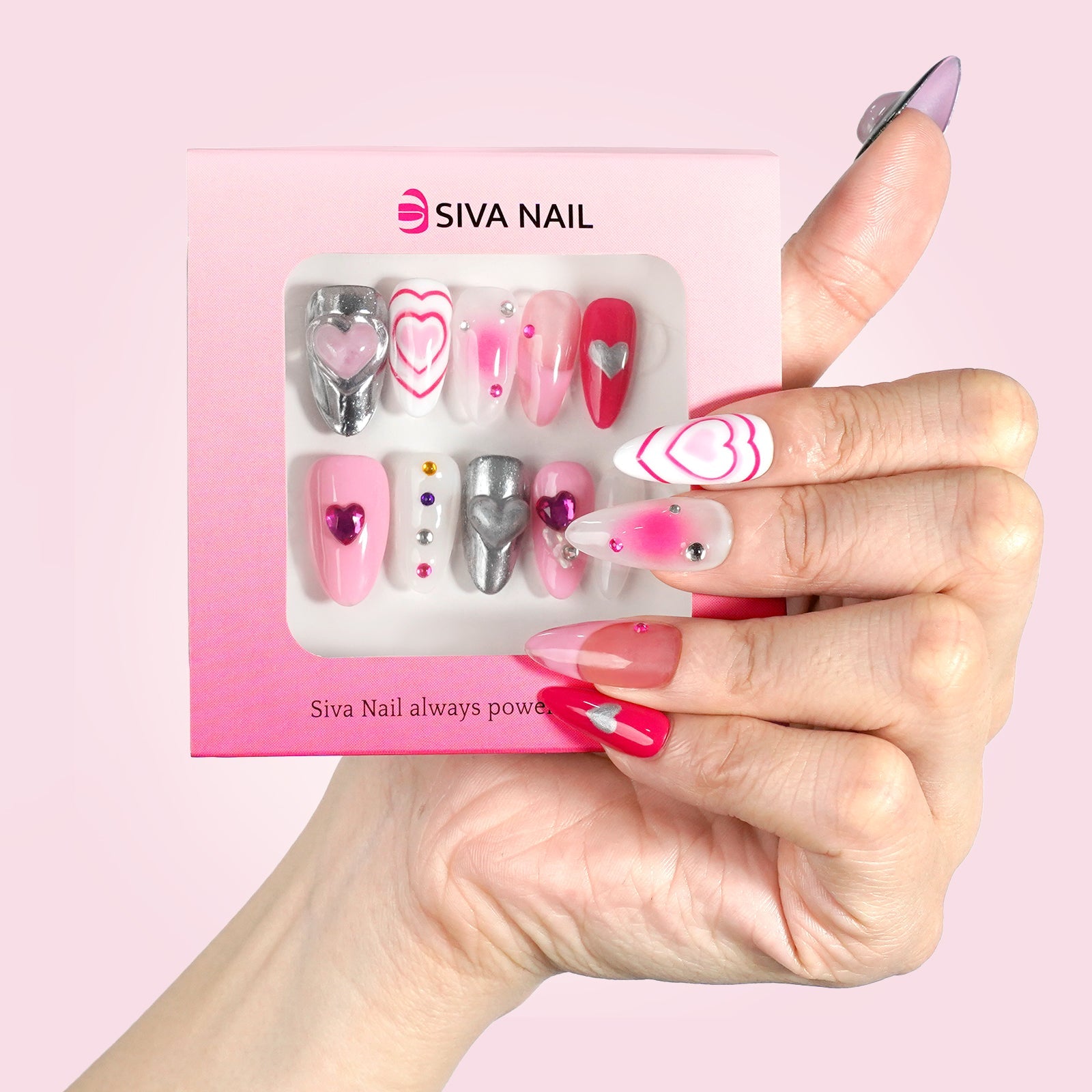 Siva Nail, Love Symphony, faux ongles pour la Saint-Valentin