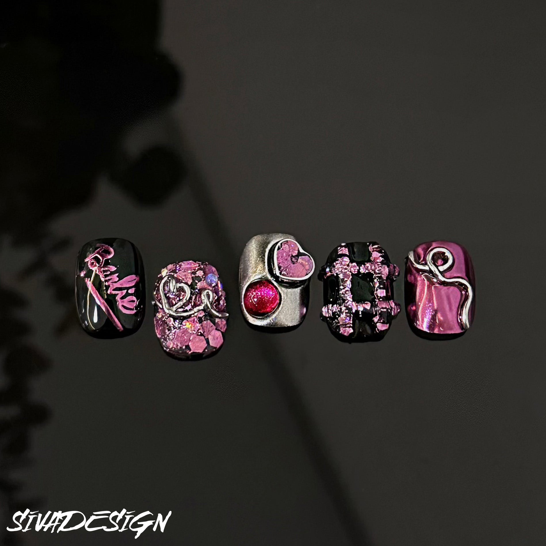 Siva Nail, Barbie Chic, Ongles à coller style Barbie rose