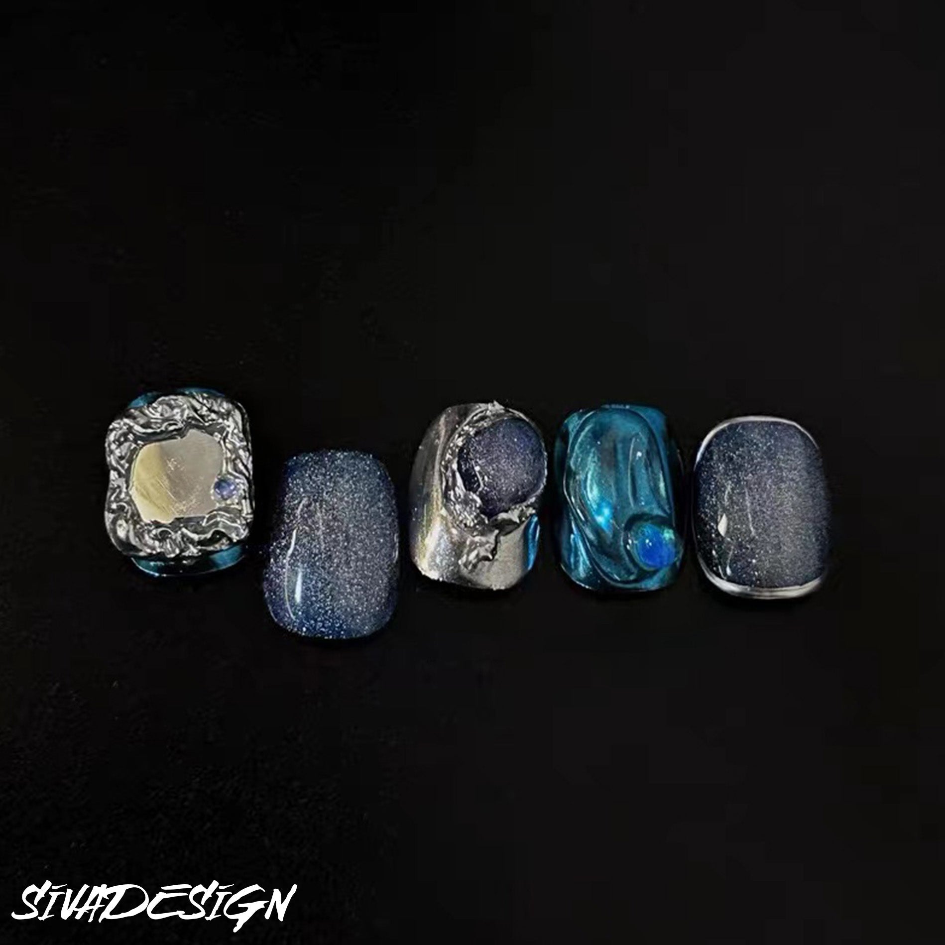 Ongles Siva, Nebula's Embrace, Galaxy Handmade Press on Nails